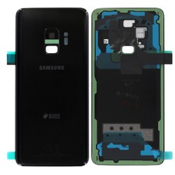 Samsung Vitre arrière Samsung Galaxy S9 Duos (G960FD) Minuit Noir (Service Pack)