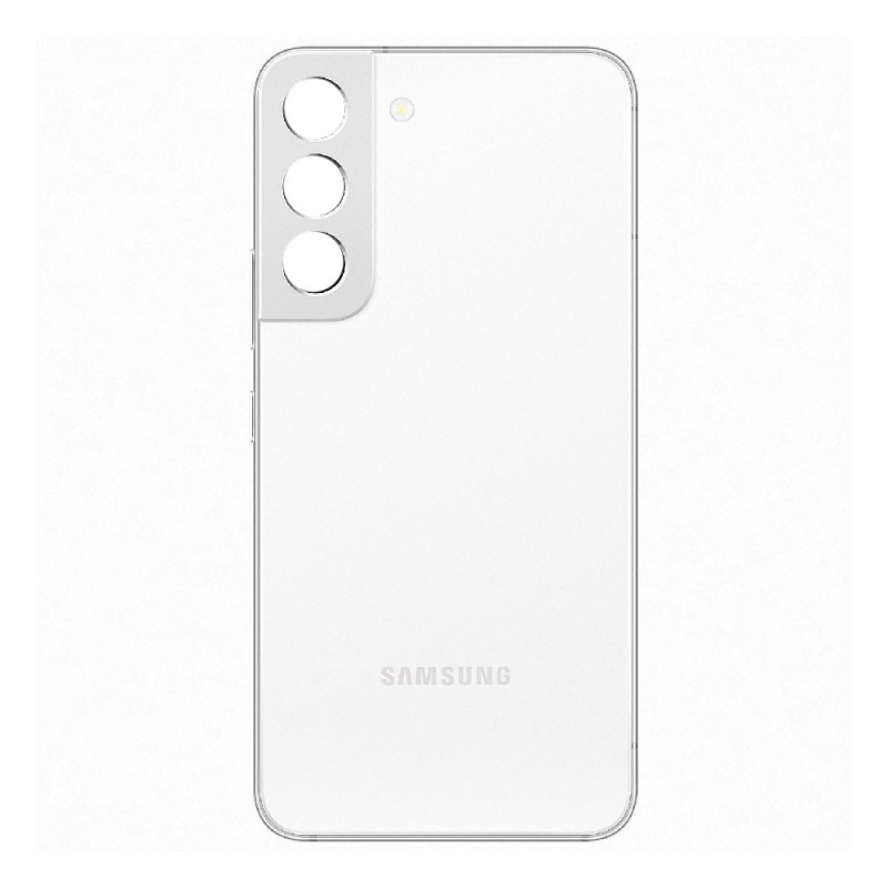 Samsung Vitre arrière Samsung Galaxy S22 5G (S901B) Blanc (Service Pack)