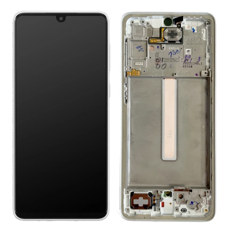 Samsung Ecran Samsung Galaxy A33 5G (A336B) Blanc + Châssis (Service Pack) Samsung Ecran Samsung Galaxy A33 5G (A336B) Blanc + Châssis (Service Pack)