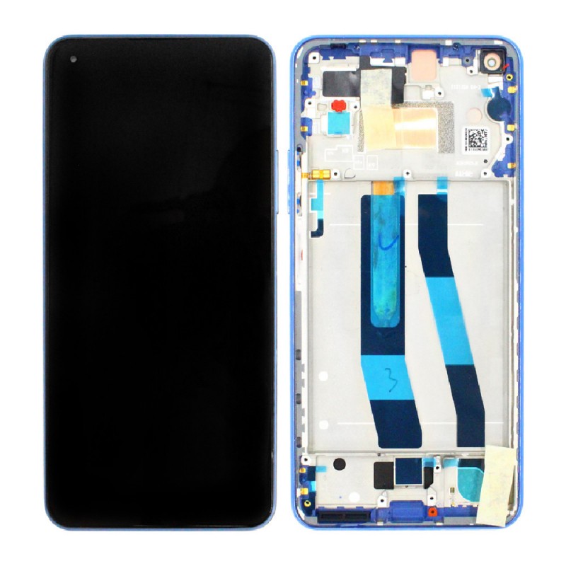 Ecran Xiaomi Mi 11 Lite 4G Bleu + Châssis (Service pack)