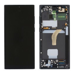 Samsung Ecran Samsung Galaxy S22 Ultra (S908B) Noir + Châssis (Service Pack)