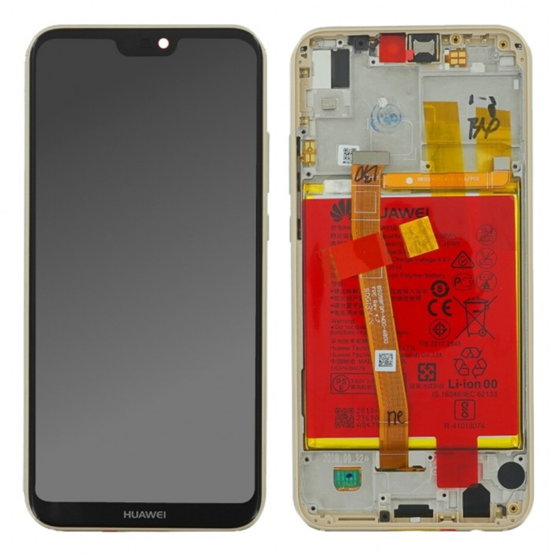 HUAWEI Ecran Huawei P20 Lite Or Sur Châssis + Batterie 02351WRN (Service pack) HUAWEI Ecran Huawei P20 Lite Or Sur Châssis + Batterie 02351WRN (Service pack)