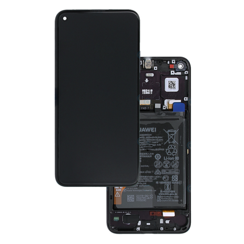 Ecran Huawei Honor 20 Pro Noir/Violet Sur Châssis + Batterie (Service Pack)