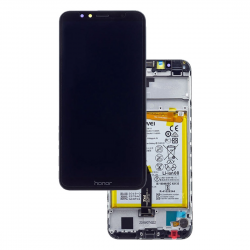 Ecran Huawei Honor 7A Noir Sur Châssis + Batterie (Service Pack)