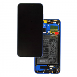 Ecran Huawei Honor 8X Bleu Sur Châssis + Batterie (Service Pack)