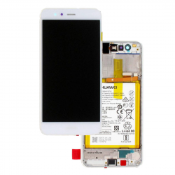 Ecran Huawei P10 Lite Blanc Sur Châssis + Batterie (Service Pack)