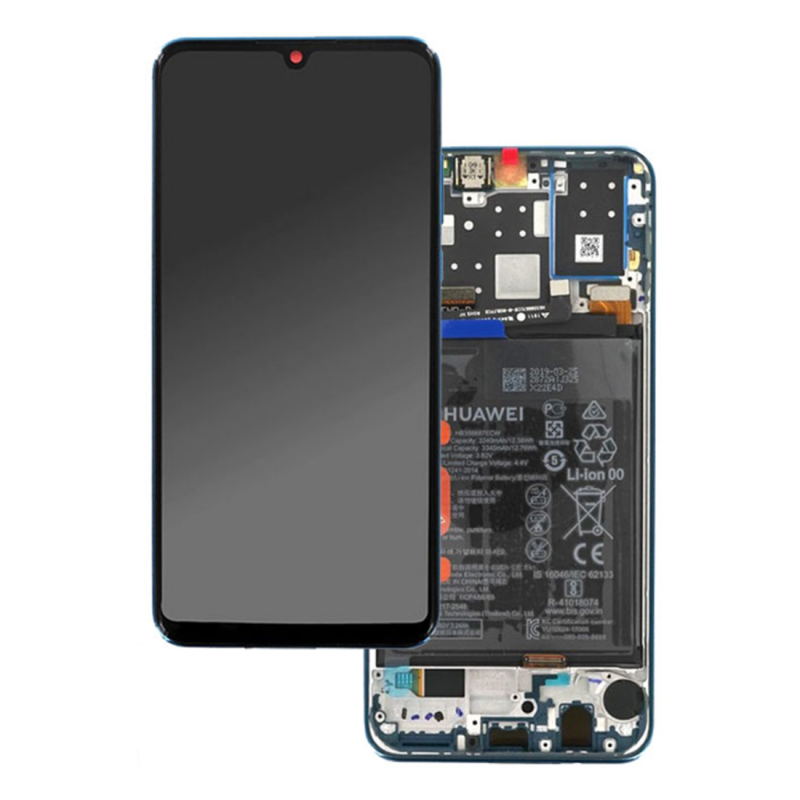 HUAWEI Ecran Huawei P30 Lite Argent Sur Châssis + Batterie (Service pack) HUAWEI Ecran Huawei P30 Lite Argent Sur Châssis + Batterie (Service pack)