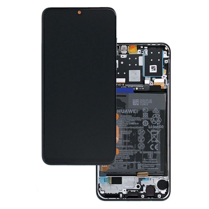 HUAWEI Ecran Huawei P30 Lite New Edition 2020 Noir Sur Châssis + Batterie (Service pack) HUAWEI Ecran Huawei P30 Lite New Edition 2020 Noir Sur Châssis + Batterie (Service pack)