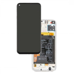 HUAWEI Ecran Huawei P40 Lite 4G Argent Sur Châssis + Batterie (Service Pack)