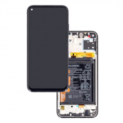 HUAWEI Ecran Huawei P40 Lite 4G Noir Sur Châssis + Batterie (Service Pack)