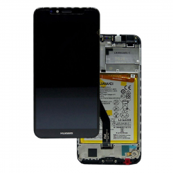 Ecran Huawei Y6 2018 Noir Sur Châssis + Batterie (Service Pack)