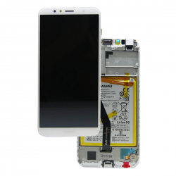 HUAWEI Ecran Huawei Y6 2018 Blanc Sur Châssis + Batterie (Service Pack)