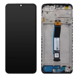 Ecran Xiaomi Redmi 10C (2022) Noir + Châssis (Service Pack)