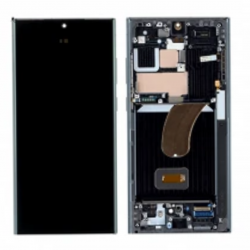 Samsung Ecran Samsung Galaxy S23 Ultra 5G (S918) Noir + Châssis (Service Pack)