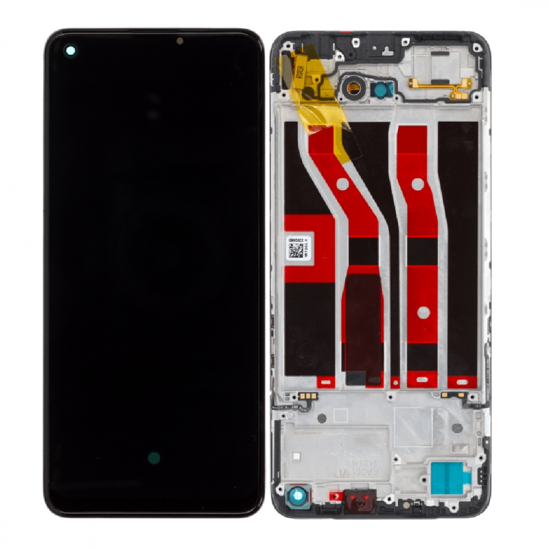 Samsung Ecran Oppo A74/F19 Noir + Châssis (Service Pack)