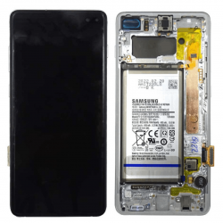 Ecran Samsung Galaxy S10 Plus (G975) Bleu Prisme + Châssis + Batterie (Service Pack)