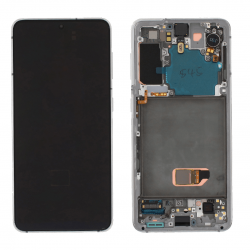 Samsung Ecran Samsung Galaxy S21 5G (G991) Blanc + Châssis (Service Pack)