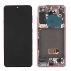 Samsung Ecran Samsung Galaxy S21 5G (G991) Rose + Châssis (Service Pack)