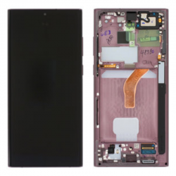 Samsung Ecran Samsung Galaxy S22 Ultra (S908B) Bronze + Châssis (Service Pack)