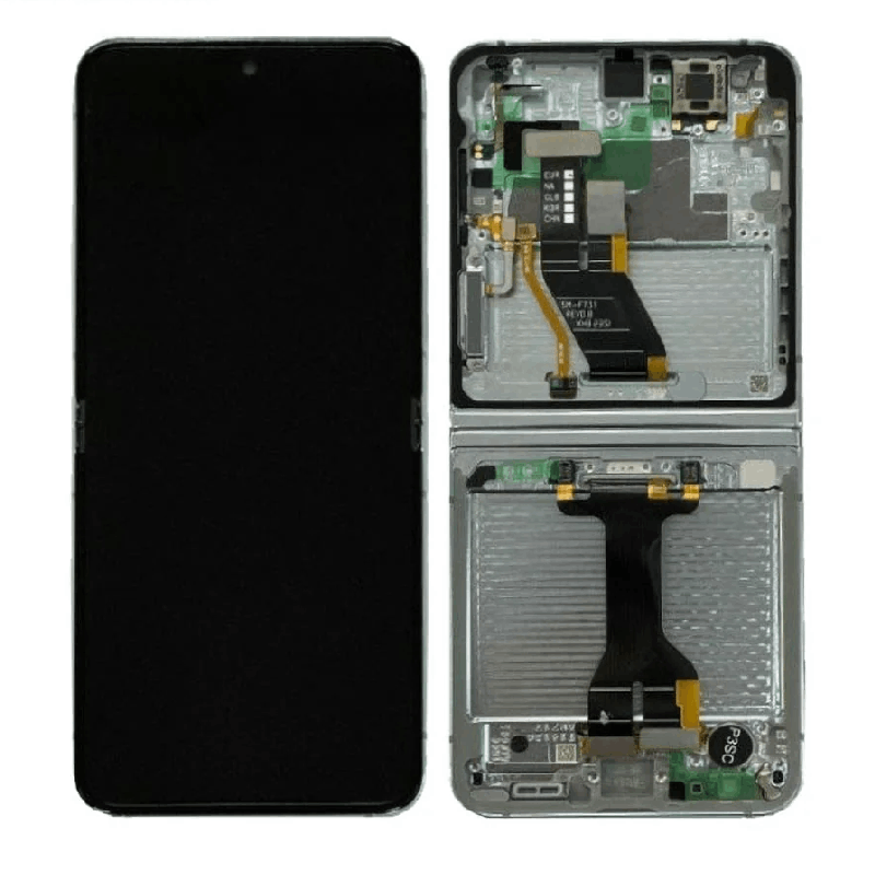 Samsung Ecran Intérieur Samsung Galaxy Z Flip 5 Menthe + Châssis (Service Pack) Samsung Ecran Intérieur Samsung Galaxy Z Flip 5 Menthe + Châssis (Service Pack)