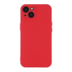 Apple IPHONE 15 PRO MAX (6.7") - SILICONE ROUGE - PROTECTION LENTILLE
