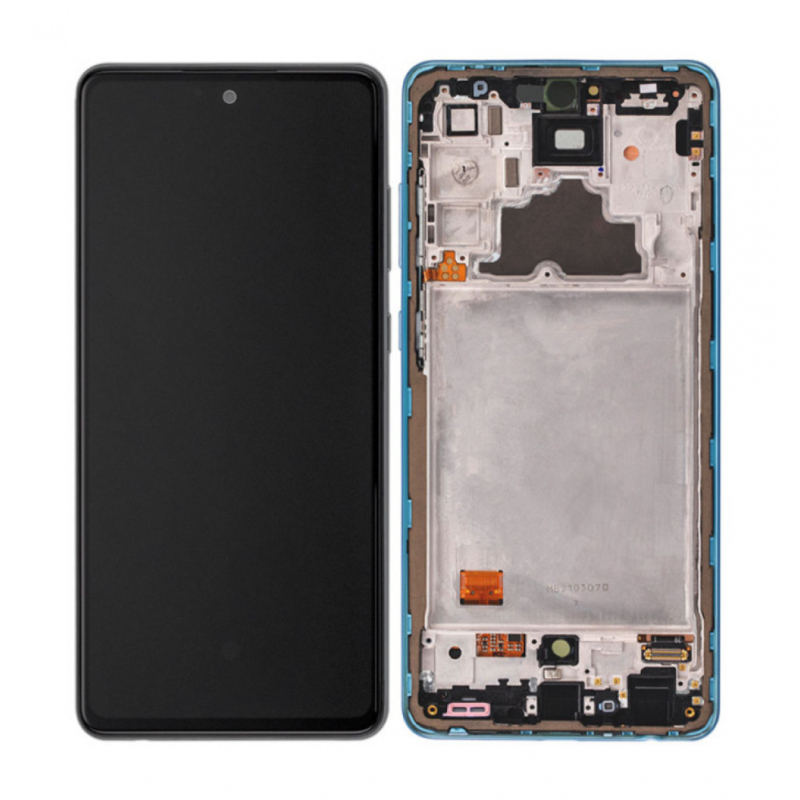 Samsung Ecran Samsung Galaxy A72 4G / 5G 2021 (A725 / A726) Bleu + Châssis (Original Reconditionné)