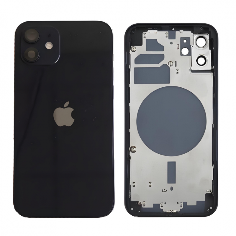 Apple Châssis Vide iPhone 12 Noir (Origine Demonté) Grade B