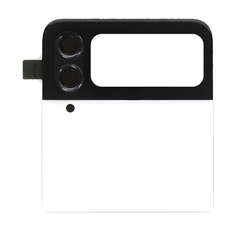Samsung Vitre Arrière Supérieure Samsung Galaxy Z Flip 4 (F721) Blanc Samsung Vitre Arrière Supérieure Samsung Galaxy Z Flip 4 (F721) Blanc