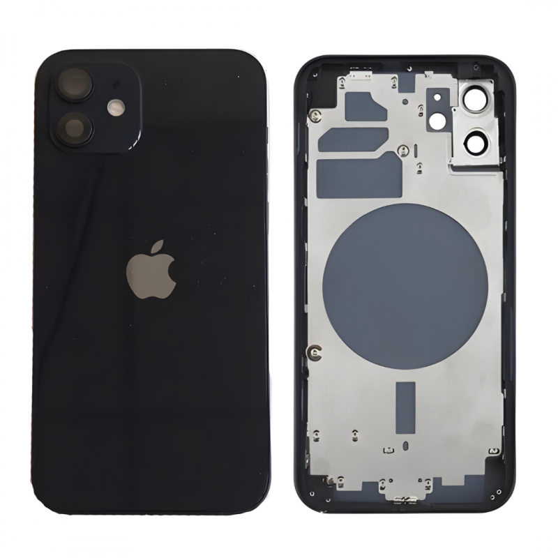 Apple Châssis Vide iPhone 12 Mini Noir (Origine Demonté) Grade B