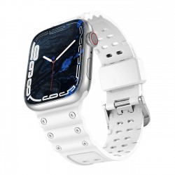 Apple Bracelet Apple Watch Ultra, SE, 9, 8, 7, 6, 5, 4, 3, 2, 1 (49, 45, 44, 42 mm) bracelet Blanc