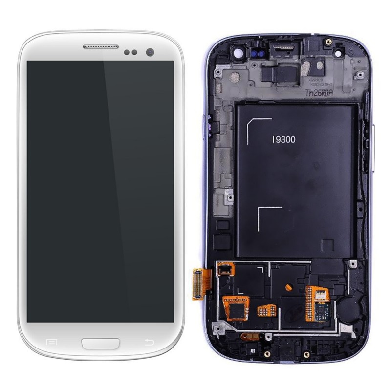 Samsung Ecran Samsung Galaxy S3 Blanc Sur Chassis (In-cell)