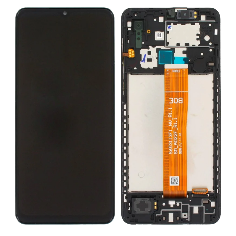 Samsung Ecran Samsung Galaxy A02 (A022) Noir + Chassis (Original Pack) OEM Samsung Ecran Samsung Galaxy A02 (A022) Noir + Chassis (Original Pack) OEM