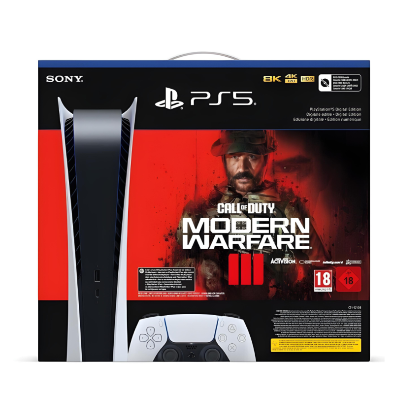 Sony Console Sony PlayStation 5 - PS5 Digital Edition - 825 Go SSD - 4K/8K - HDR + Call Of Duty MWIII VCH