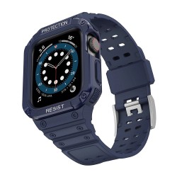 Apple Bracelet pour Apple Watch 7 /6/5/4/3/2/SE (45/44/42mm) - Protection Ecran - Bleu