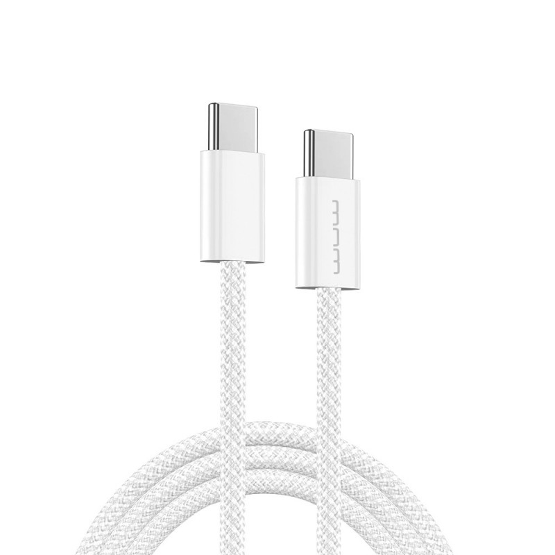 Wuw Cable USB-C vers USB-C 60W tressé Blanc X200 selection