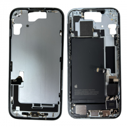 Apple Chassis Arrière iPhone 15 sans Vitre Arrière avec Batterie Bleu (Origine Demonté) Grade A
