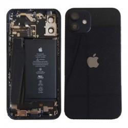 Apple Châssis Complet iPhone 12 Noir - Connecteur de Charge Sans Batterie (Origine Demonté) Grade B