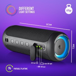 NGS NGS - ENCEINTE BLUETOOTH 5.3 AVEC LEDS - ROLLER FURIA 2 BLACK