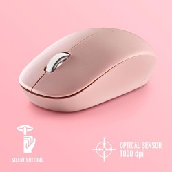 NGS NGS - SOURIS SANS FIL AVEC BOUTONS SILENCIEUX - FOG PRO PINK