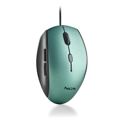 NGS NGS - SOURIS ERGONOMIQUE AVEC BOUTONS SILENCIEUX + ADAPTATEUR USB VERS TYPE C - MOTH ICE