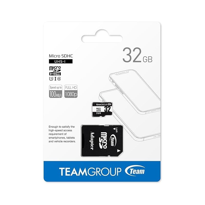 TeamGroup Micro SD 32 GO TEAMGROUP CLASS 10 SDCS2/32GB