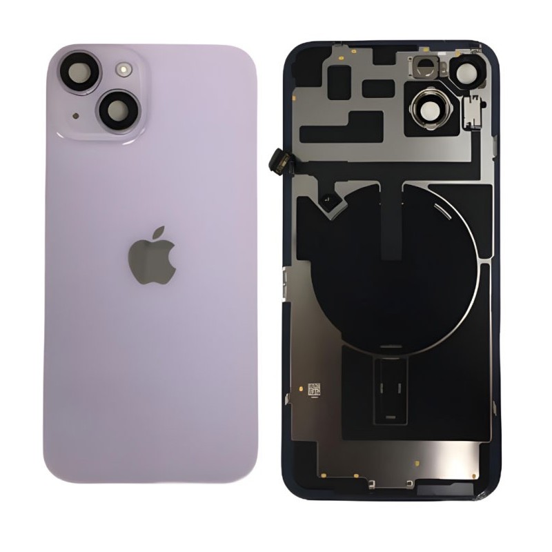 Apple Vitre Cache Arrière iPhone 14 Violet (Origine Demonté) - Grade B
