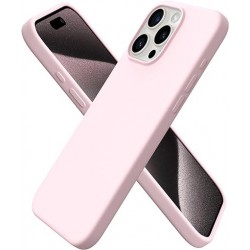 Apple IPHONE 15 PRO - COQUE + PROTECTION LENTILLE - ROSE (Sous Blister)