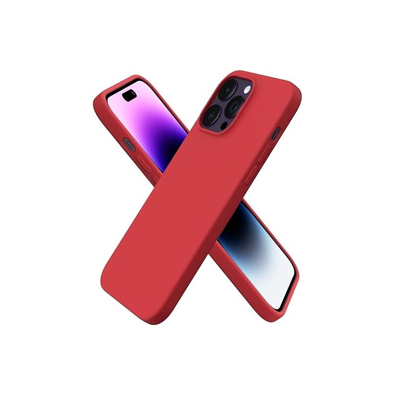 Apple IPHONE 14 PRO MAX - COQUE + PROTECTION LENTILLE - Rouge (Sous Blister)