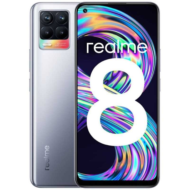 Realme Realme 8 4+64 Go Argent - Grade AB avec Boîte et Accessoires