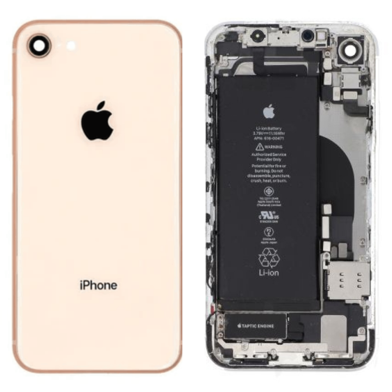 Apple Châssis Complet iPhone 8 Or - Connecteur de Charge + Batterie (Origine Demonté) Grade B