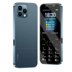 Mini Téléphone Portable 4 x SIM 1200mAh - 4 SIM - Bleu