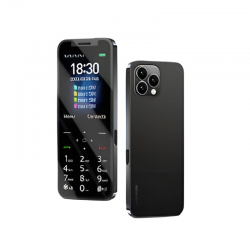 Mini Téléphone Portable 4 x SIM 1200mAh - 4 SIM - Noir