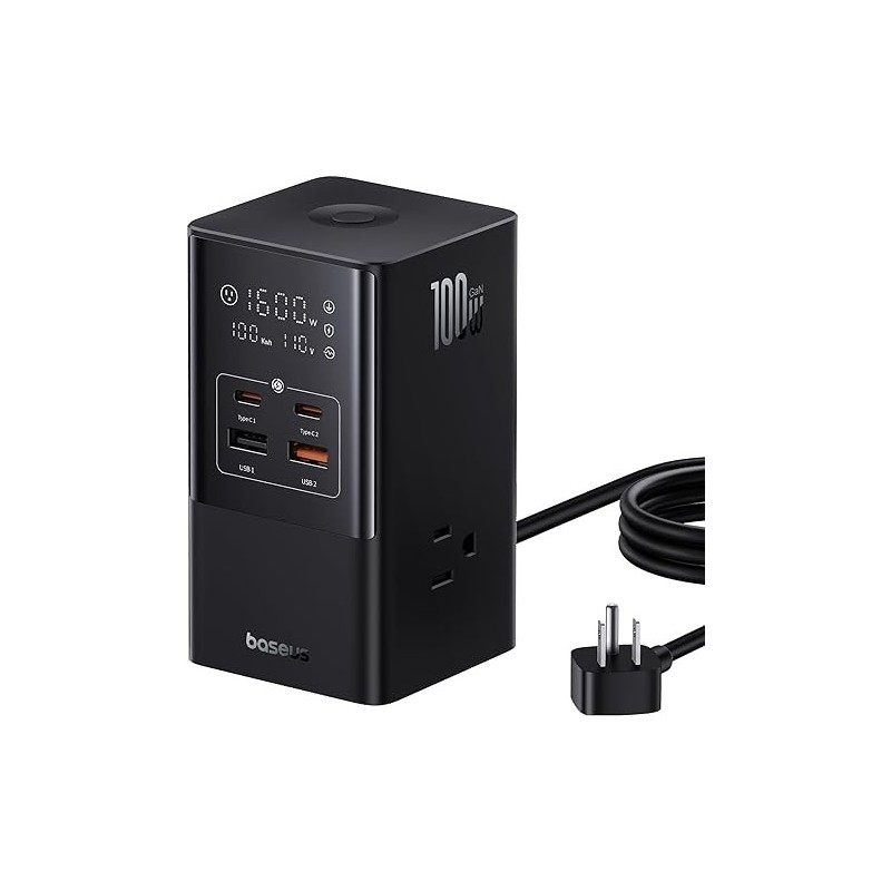 Baseus BASEUS - STATION DE CHARGE RAPIDE 7 EN 1 POWERCOMBO / POWERSTRIP 35W - NOIR