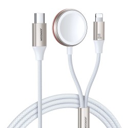 Apple Apple Watch - Câble Lightning et chargeur inductif Joyroom 2 en 1 (1.5m) - Blanc (S-IW012)